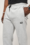 Оптом Брюки штаны спортивные с карманами мужские светло-серого цвета 061SS, фото 13