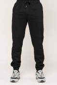 Оптом Брюки джоггеры спортивные с карманами мужские черного цвета 062Ch, фото 16