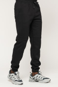Оптом Брюки джоггеры спортивные с карманами мужские черного цвета 062Ch, фото 17
