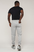 Оптом Брюки джоггеры спортивные с карманами мужские светло-серого цвета 062SS, фото 5