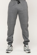 Оптом Брюки джоггеры спортивные с карманами мужские серого цвета 062Sr, фото 12