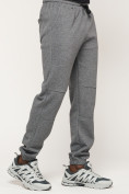 Оптом Брюки джоггеры спортивные с карманами мужские серого цвета 062Sr, фото 13