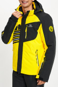 Оптом Горнолыжный костюм мужской желтого цвета 077012J, фото 6