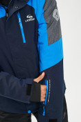 Оптом Горнолыжный костюм мужской синего цвета 077013S, фото 10