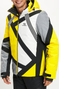 Оптом Горнолыжный костюм мужской желтого цвета 077015J, фото 8