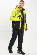 Оптом Горнолыжный костюм мужской желтого цвета 077019J, фото 2