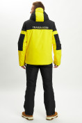 Оптом Горнолыжный костюм анорак мужской желтого цвета 077024J, фото 3