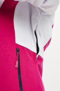 Оптом Горнолыжный костюм женский розового цвета 077030R в Казани, фото 9