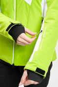 Оптом Горнолыжный костюм женский зеленого цвета 077030Z в Казани, фото 10