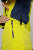 Оптом Горнолыжный костюм женский желтого цвета 077033J в Казани, фото 10