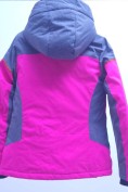 Оптом Горнолыжная куртка женская УЦЕНКА малинового цвета 0817M, фото 2