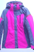 Оптом Горнолыжная куртка женская УЦЕНКА малинового цвета 0817M, фото 3