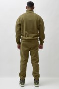 Оптом Олимпийка мужской демисезонный на флисе УЦЕНКА хаки цвета 0876Kh, фото 6
