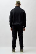 Оптом Олимпийка мужская демисезонная на флисе УЦЕНКА черного цвета 0877Ch, фото 7
