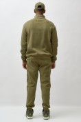 Оптом Олимпийка мужская демисезонная на флисе УЦЕНКА хаки цвета 0877Kh, фото 7