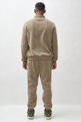 Оптом Олимпийка мужской демисезонный на флисе УЦЕНКА бежевого цвета 0879B, фото 5