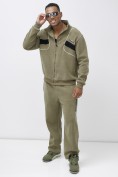 Оптом Брюки мужские демисезонные на флисе УЦЕНКА хаки цвета 0883Kh, фото 5