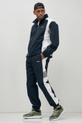 Оптом Брюки мужские спортивные УЦЕНКА темно-синего цвета 0889TS, фото 3
