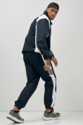 Оптом Брюки мужские спортивные УЦЕНКА темно-синего цвета 0889TS, фото 5