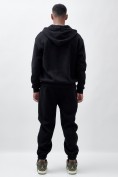 Оптом Олимпийка мужской демисезонный на флисе УЦЕНКА черного цвета 0891Ch, фото 7