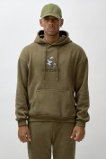 Оптом Олимпийка мужская демисезонная на флисе УЦЕНКА хаки цвета 0892Kh