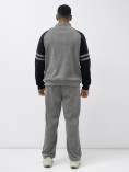 Оптом Олимпийка мужская демисезонная на флисе УЦЕНКА серого цвета 0893Sr, фото 2