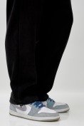 Оптом Брюки мужские демисезонные на флисе УЦЕНКА черного цвета 0896Ch, фото 4