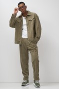 Оптом Брюки мужские спортивные УЦЕНКА хаки цвета 0897Kh, фото 2