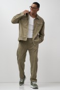 Оптом Брюки мужские спортивные УЦЕНКА хаки цвета 0897Kh, фото 3