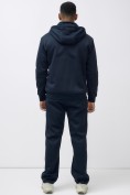 Оптом Брюки мужские демисезонные на флисе УЦЕНКА темно-синего цвета 0899TS, фото 3