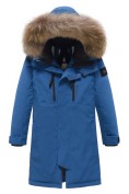 Оптом Парка зимняя подростковая для мальчика УЦЕНКА синего цвета 0900S