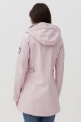 Оптом Парка женская softshell УЦЕНКА розового цвета 0907R, фото 2