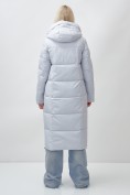 Оптом Пальто утепленное зимнее женское УЦЕНКА светло-серого цвета 0911SS, фото 6