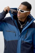 Оптом Горнолыжная куртка мужская УЦЕНКА синего цвета 0913S, фото 7