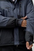 Оптом Горнолыжная куртка мужская УЦЕНКА темно-серого цвета 0913TC, фото 5