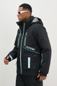 Оптом Горнолыжная куртка мужская УЦЕНКА черного цвета 0914Ch, фото 2