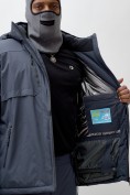 Оптом Горнолыжная куртка мужская УЦЕНКА темно-серого цвета 0915TC, фото 12