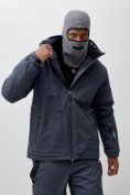 Оптом Горнолыжная куртка мужская УЦЕНКА темно-серого цвета 0915TC, фото 4