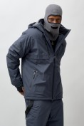 Оптом Горнолыжная куртка мужская УЦЕНКА темно-серого цвета 0915TC, фото 7
