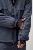 Оптом Горнолыжная куртка мужская УЦЕНКА темно-серого цвета 0915TC, фото 9