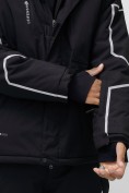 Оптом Горнолыжная куртка мужская УЦЕНКА черного цвета 0916Ch, фото 5