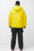 Оптом Горнолыжная куртка мужская УЦЕНКА желтого цвета 0916J, фото 9