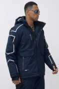 Оптом Горнолыжная куртка мужская УЦЕНКА темно-синего цвета 0916TS, фото 4