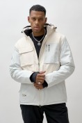 Оптом Горнолыжная куртка мужская УЦЕНКА белого цвета 0918Bl, фото 2