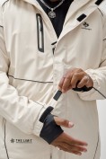 Оптом Горнолыжная куртка мужская УЦЕНКА белого цвета 0919Bl, фото 5