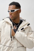 Оптом Горнолыжная куртка мужская УЦЕНКА белого цвета 0919Bl, фото 6