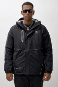 Оптом Горнолыжная куртка мужская УЦЕНКА черного цвета 0919Ch