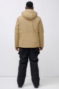 Оптом Горнолыжная куртка мужская УЦЕНКА бежевого цвета 0920B, фото 8