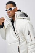 Оптом Горнолыжная куртка мужская УЦЕНКА белого цвета 0920Bl, фото 6
