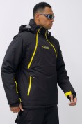 Оптом Горнолыжная куртка мужская УЦЕНКА черного цвета 0920Ch, фото 4